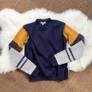 Cable Stitch 100% Cotton Knit Sweater | M